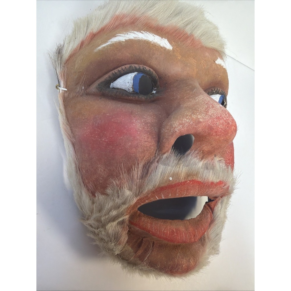 Vintage Mexican Folk Art Danza De Los Viejitos Mask Papier Mache Jim Olson NHM - Picture 3 of 9